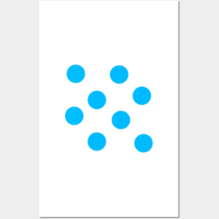 Blue Polka Dots Posters and Art